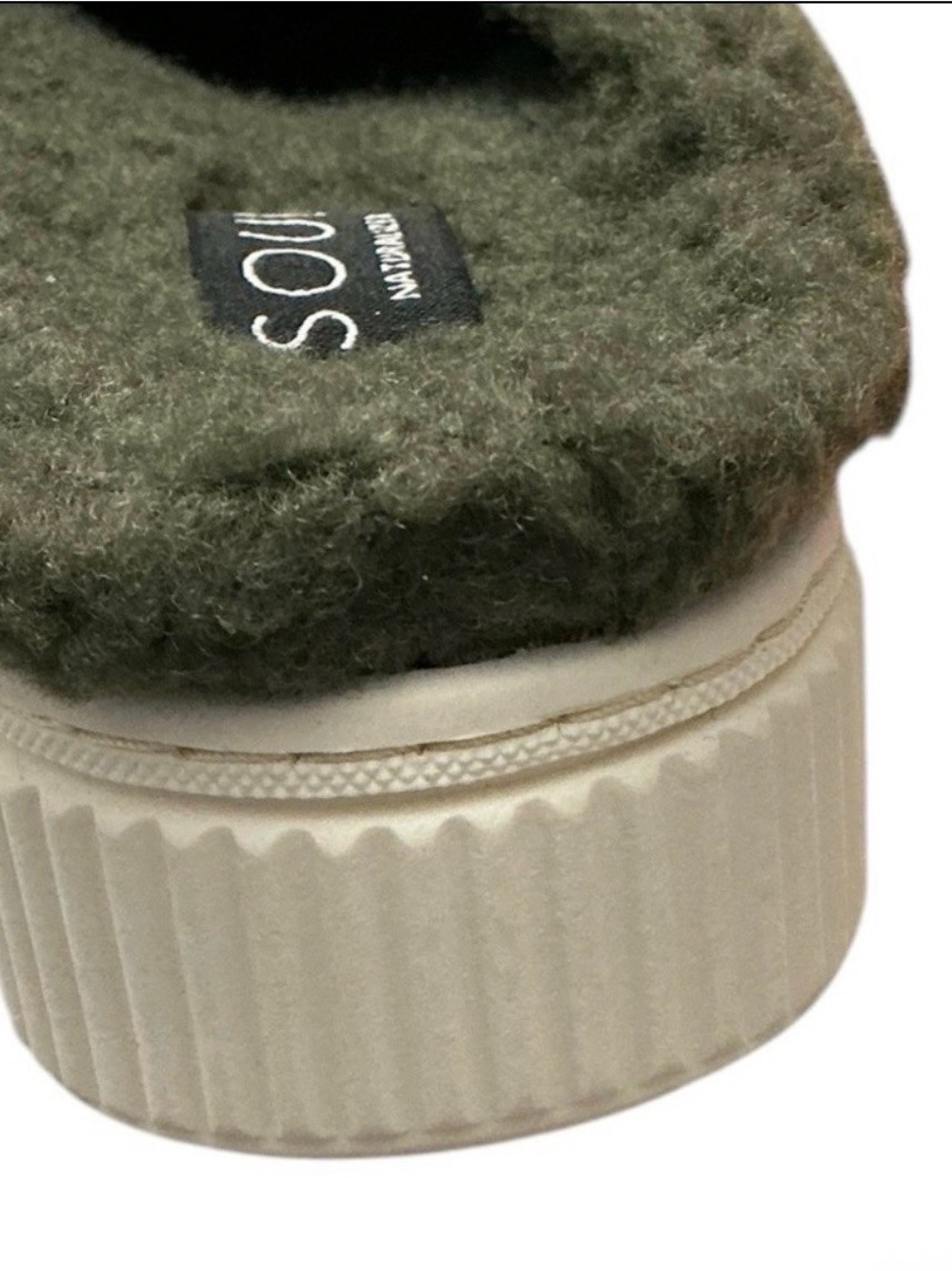 SOUL Naturalizer Olive Green Shearling-Trim Slip-On Mule Sz 6.5 NIB - Picture 7 of 9